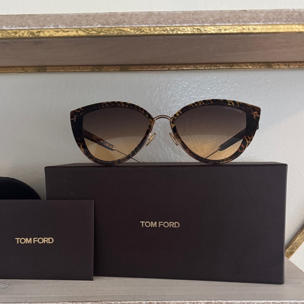 Tom Ford “Angelica” Tortoiseshell Cat-Eye Sunglasses